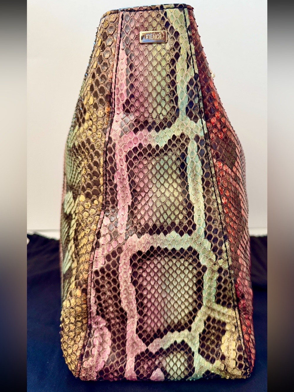 ULTRA RARE - FENDI Twin Python Tote Multicolor Bag - Archival Discontinued! - Picture 10 of 17